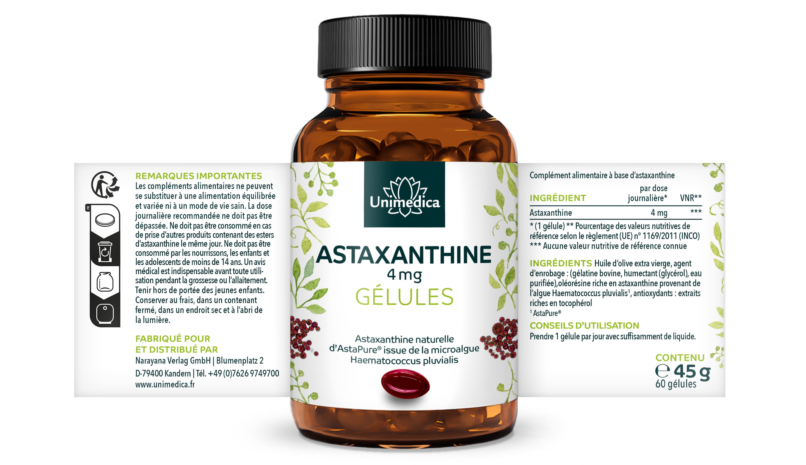 Astaxanthine, AstaPure®, 60 capsules molles