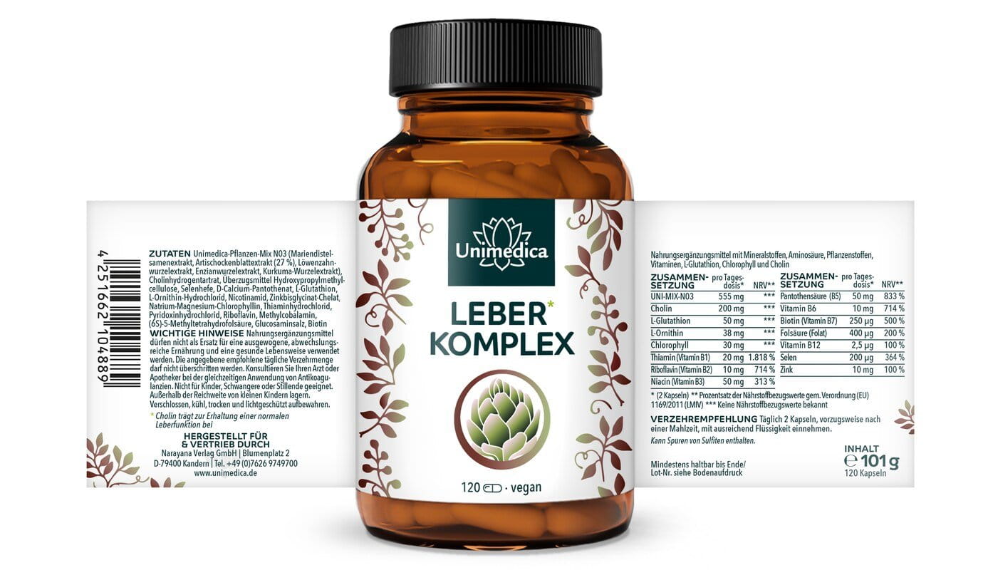 Leber Komplex - 120 Kapseln - von Unimedica