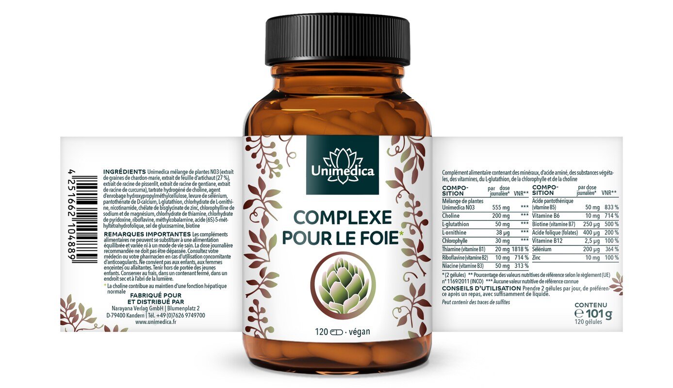 Lot de 2: Complexe pour le foie - 2 x 120 gélules - par Unimedica