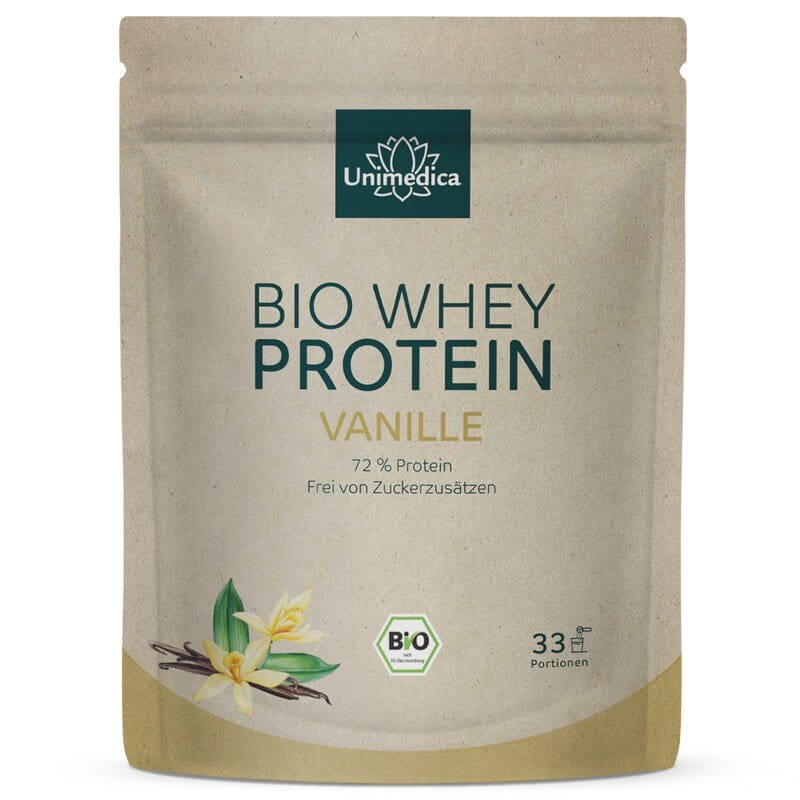 Bio Whey Protein - Vanille - 72 % Protein - 1 kg - von Unimedica, Pur ...