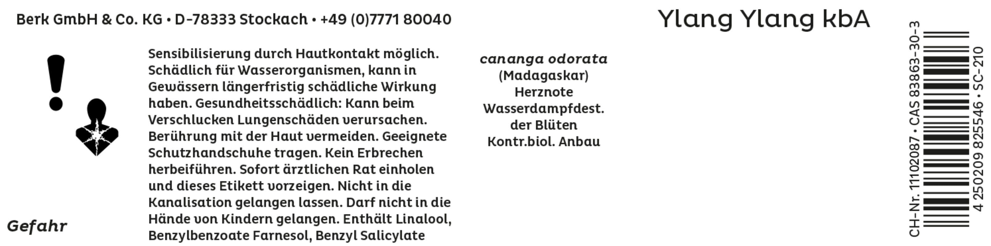 Ylang Ylang kba, 100% naturreines ätherisches Öl - Berk - 5 ml