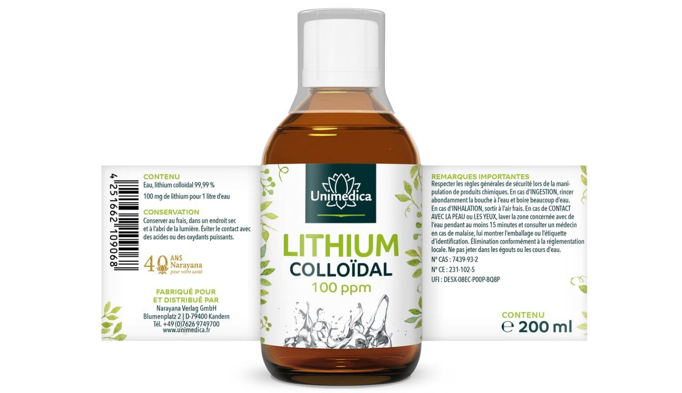 Kolloidales Lithium - 100 ppm - 200ml - von Unimedica