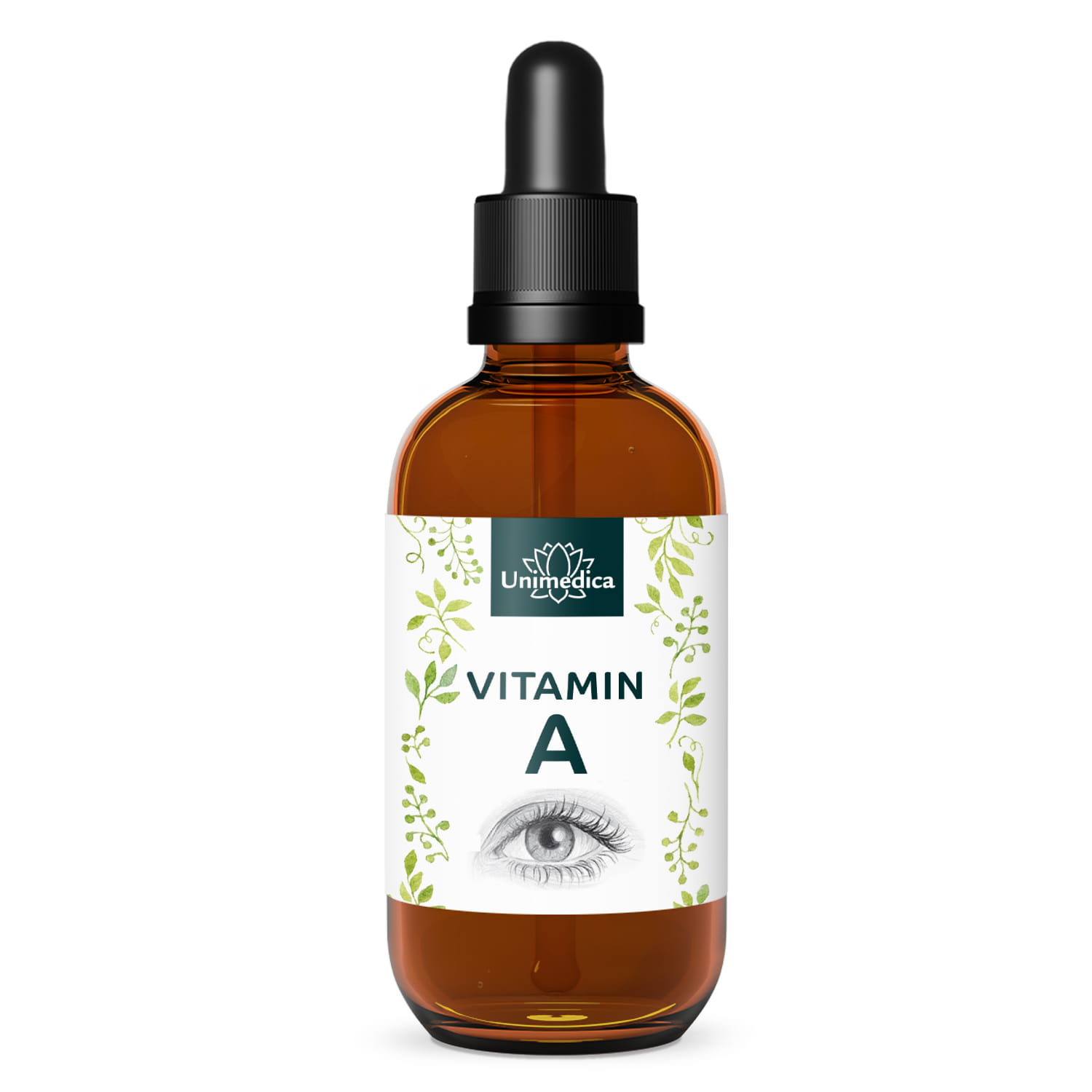 Vitamin A Tropfen - 1.500 µg / 5.000 I.E pro Tagesdosis (3 Tropfen) - hochdosiert - 50 ml - von Unimedica
