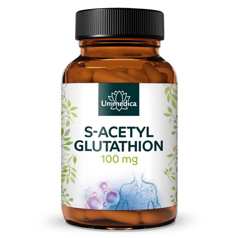 S-Acetyl-Glutathion - stabile Glutathionform - 100 mg pro Tagesdosis (1 Kapsel) - 60 Kapseln - von Unimedica