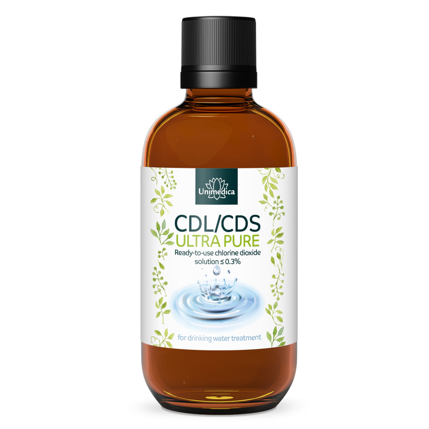 CDL/CDS - ULTRA PURE - Chlorine Dioxide Ready-to-Use Solution ≤ 0.3 % - 100 ml - from Unimedica