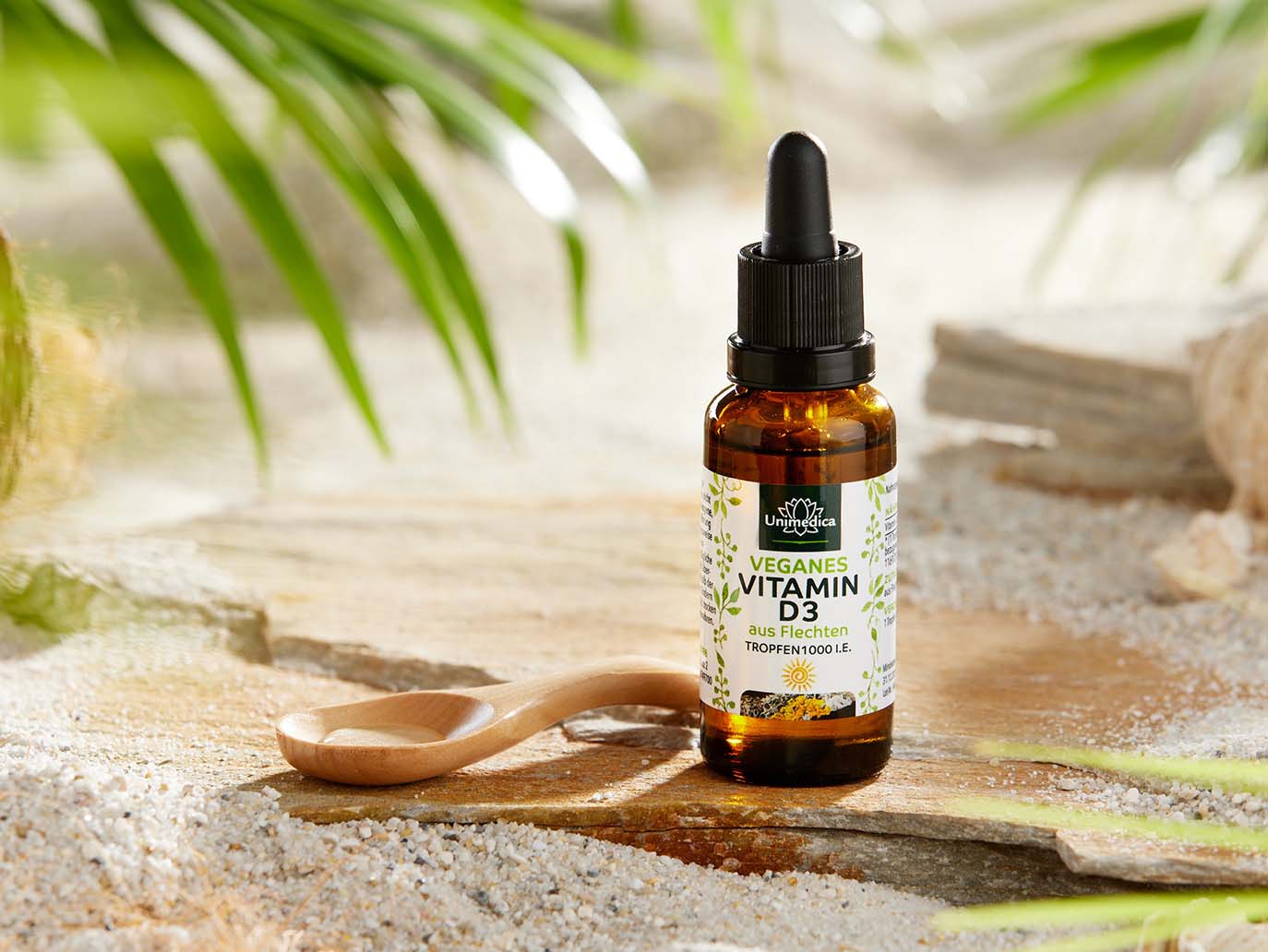 Veganes Vitamin D3 - aus Flechten - 1.000 I.E./25 µg pro Tagesdosis - 30 ml - von Unimedica