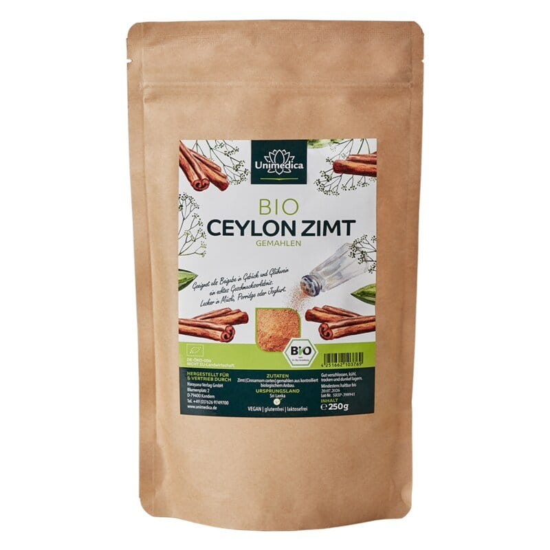Bio Ceylon Zimt - gemahlen - 250 g - von Unimedica