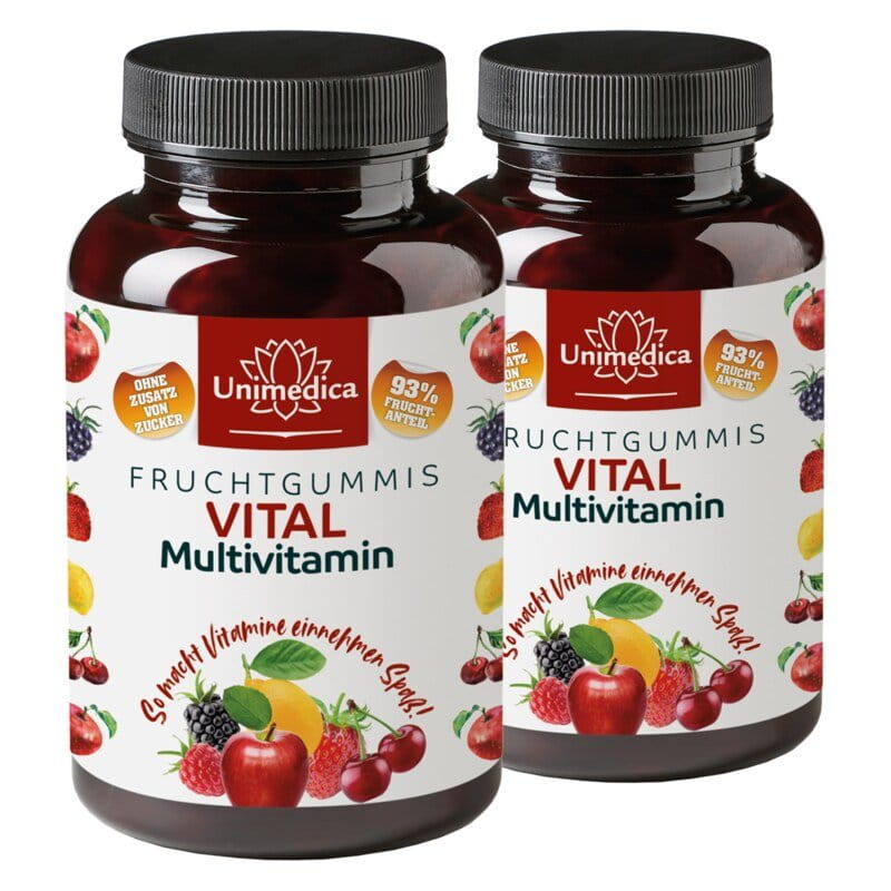 Lot de 2: VITAL - Multivitamines  bonbons fruités - 2 x 60 bonbons - par Unimedica