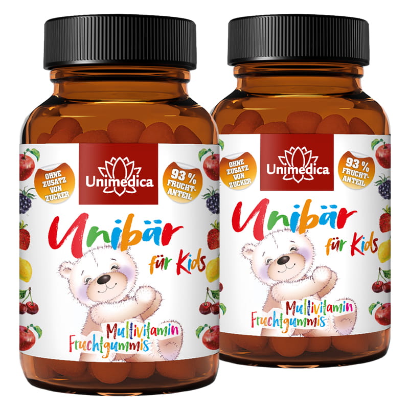 Set: Unibär for Kids - Multivitamin Fruit Gummies - 2 x 60 gummies - by Unimedica