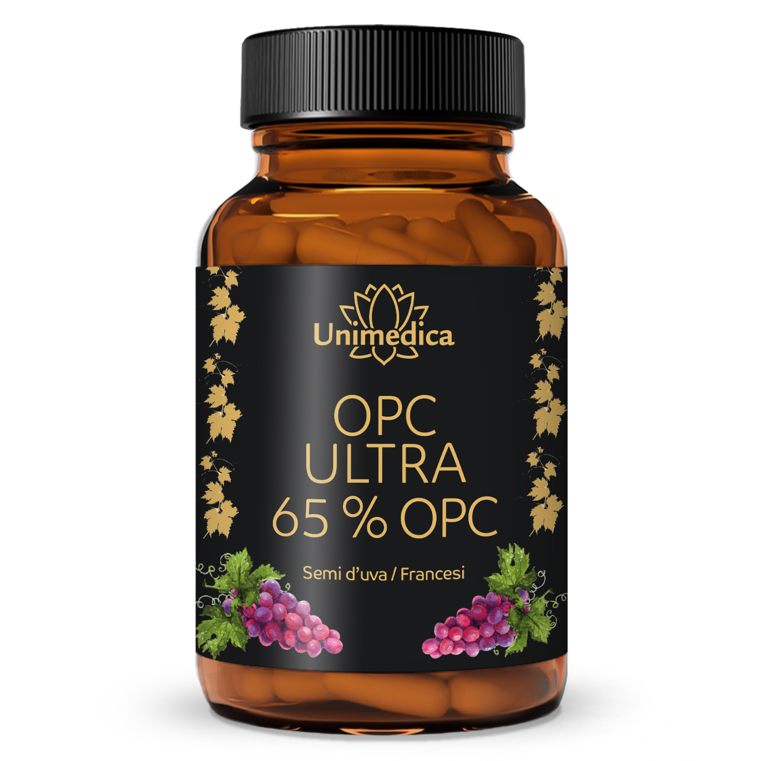 OPC Ultra - con 650 mg di OPC puro per dose giornaliera (2 capsule) - ad alto dosaggio - 240 capsule - da Unimedica