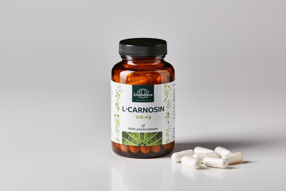 L-carnosine  1 000 mg par dose journalière (2 gélules)  hautement dosée - 60 gélules - par Unimedica