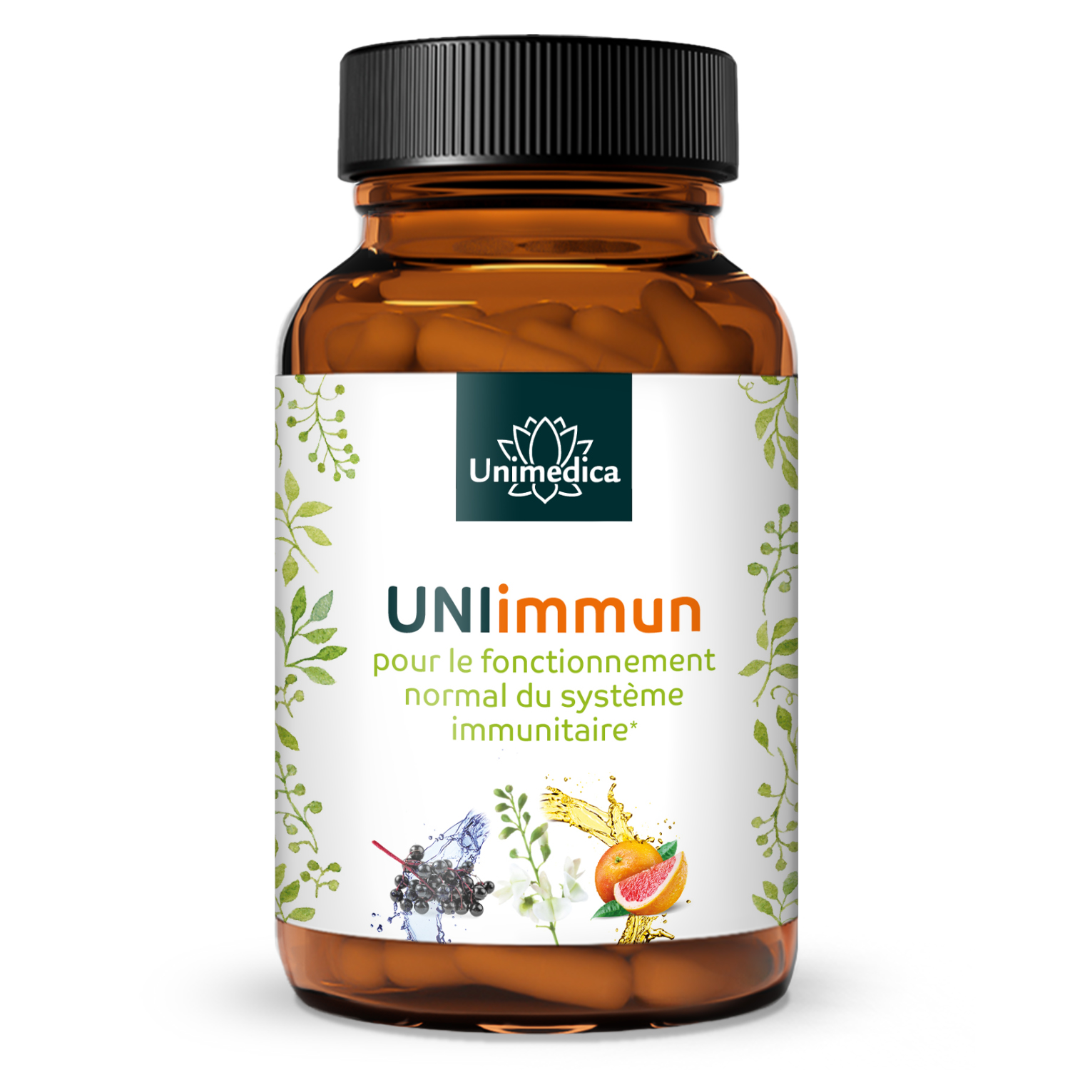 UNIimmun - pour soutenir le système immunitaire* - complexe avec quercétine, vitamine C et zinc - 180 gélules - par Unimedica