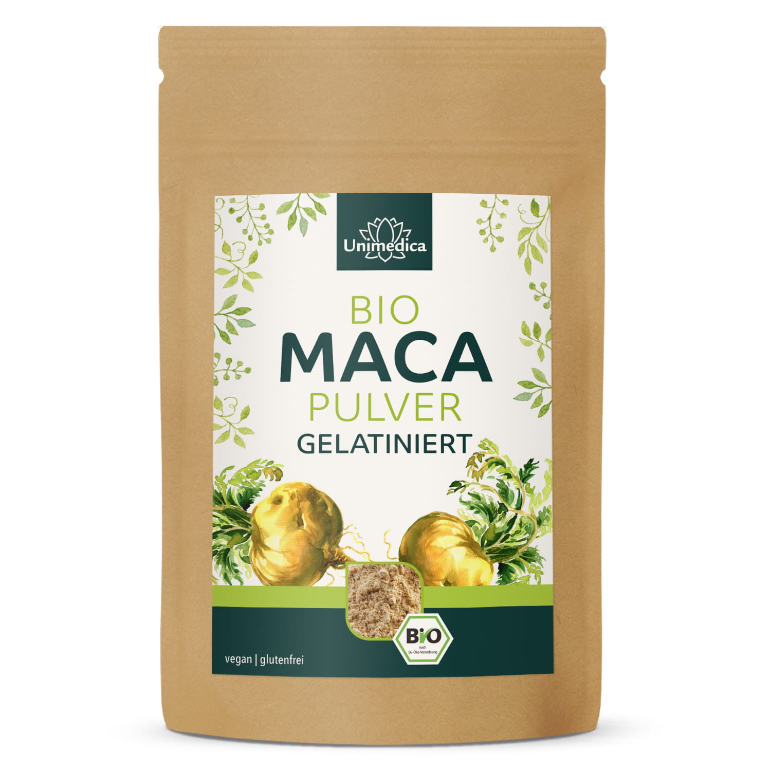 Organic Maca Powder - gelatinated - 300 g - from Unimedica