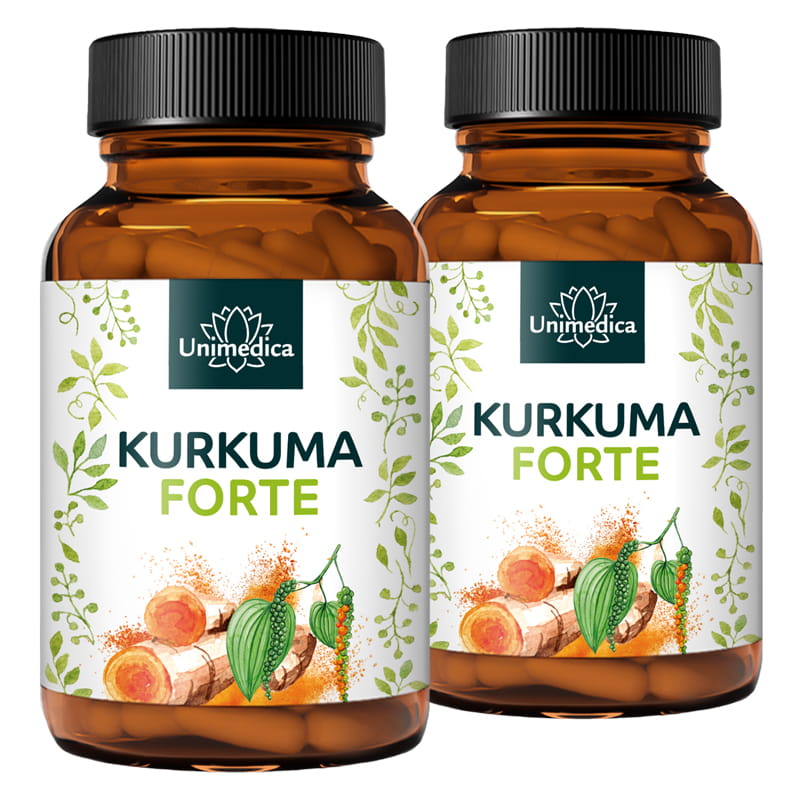 Lot de 2: Curcuma FORTE  au poivre noir - 2 x 90 gélules - par Unimedica