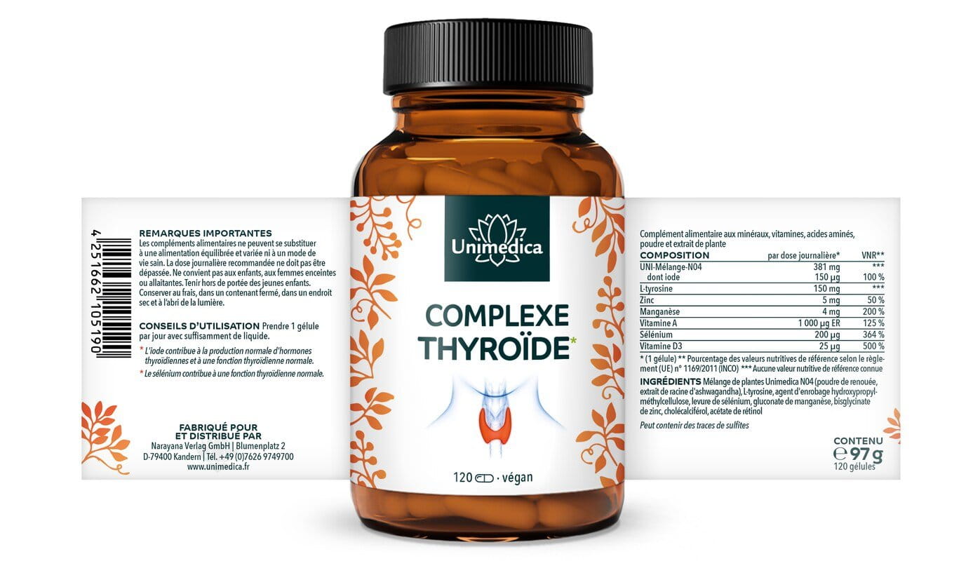 Lot de 2: Complexe thyroïde - 2 x 120 gélules - par Unimedica