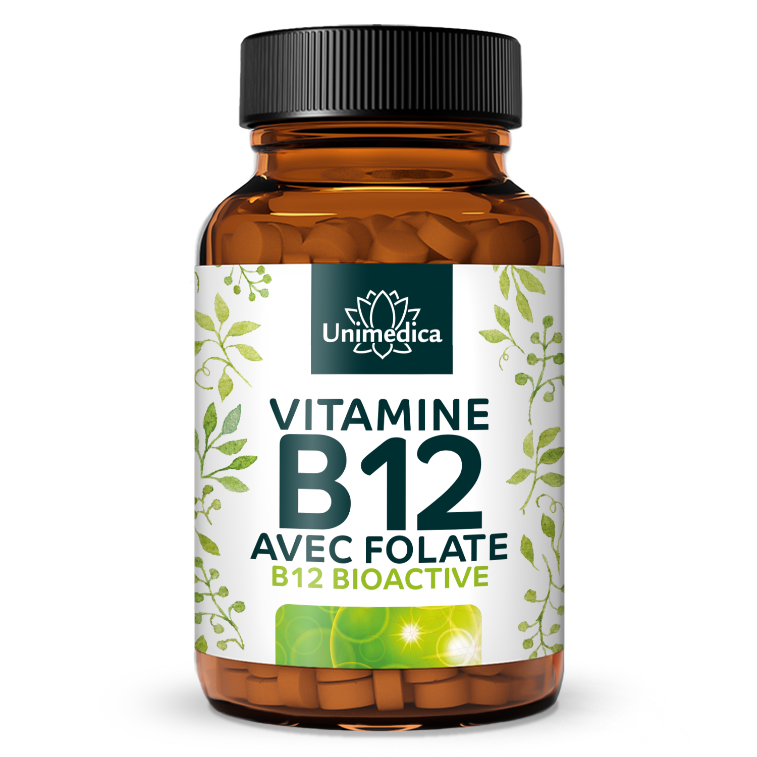 Vitamine B12 avec folate - 180 comprimés