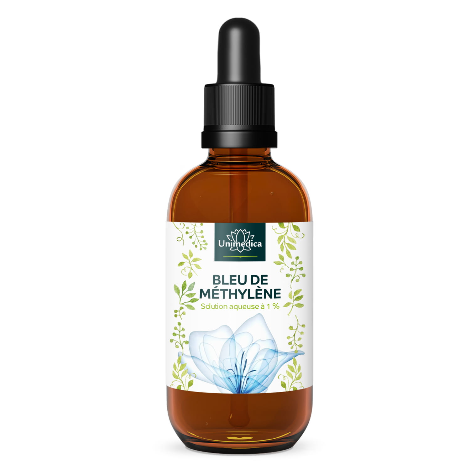 Bleu de méthylène  solution aqueuse à 1 % - pureté de 99,8 %  - exempt de métaux lourds - 100 ml  par Unimedica
