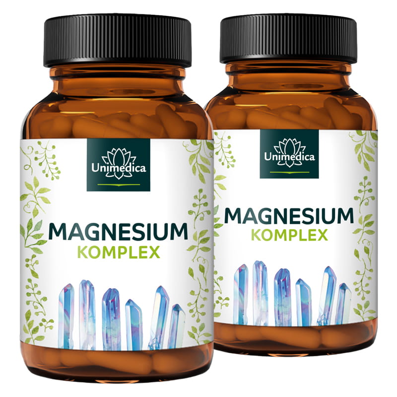 Complexe de magnésium - 417 mg de magnésium élémentaire par dose journalière - 180 gélules - Unimedica