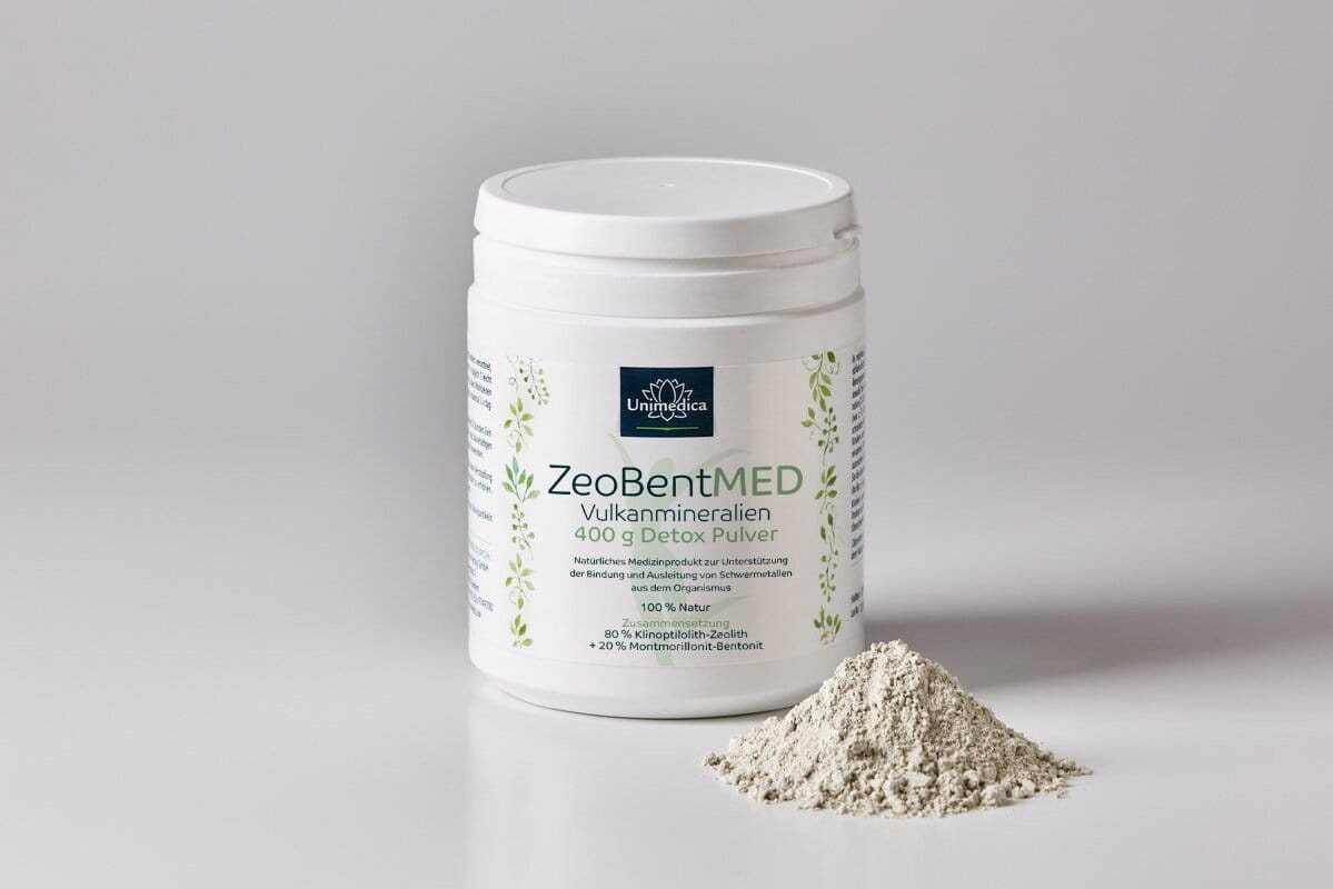 ZeoBent MED Detox Pulver mit Zeolith und Bentonit - 400 g - von Unimedica