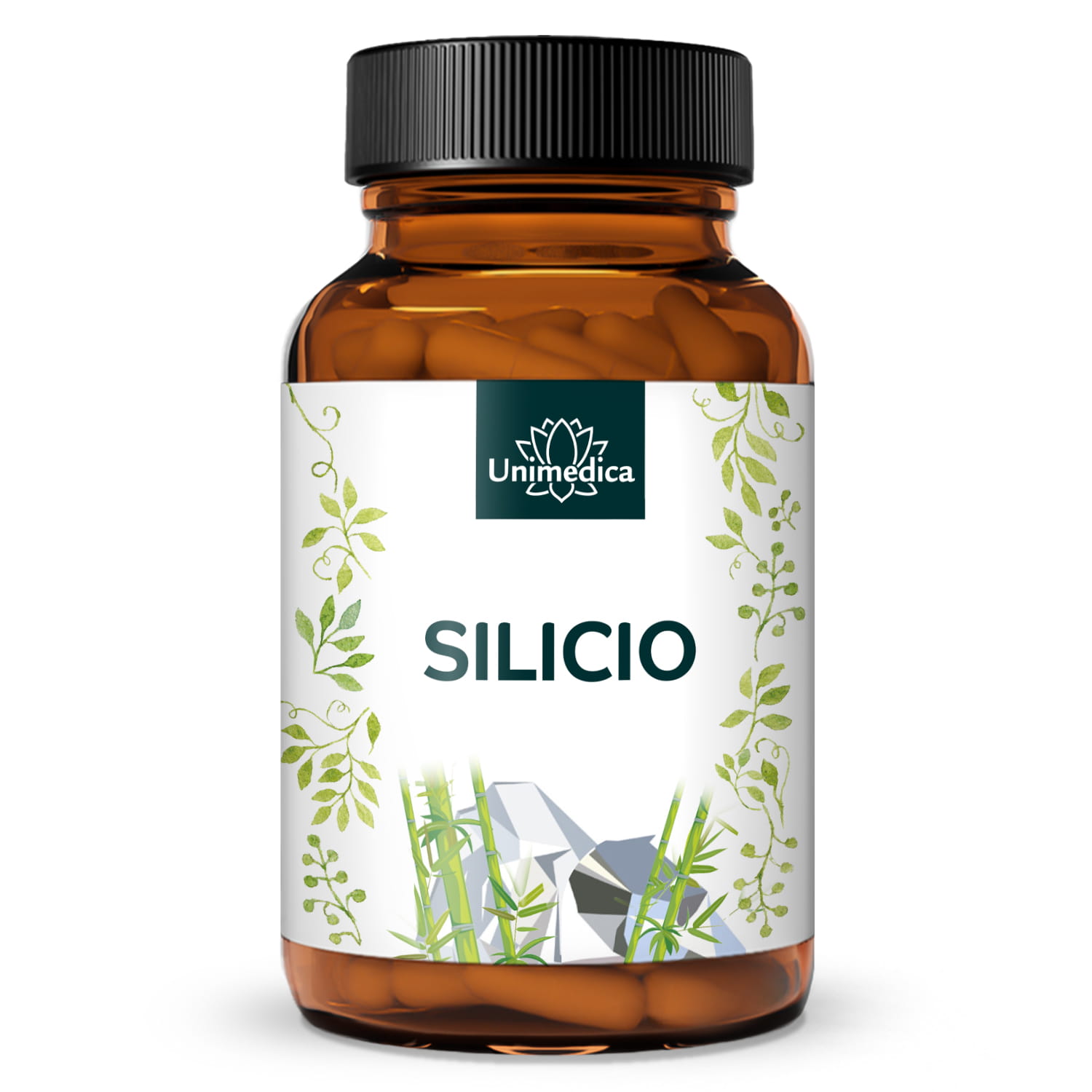 Silicio da estratto di bambù con zinco - 250 mg di silicio per dose giornaliera (1 capsula) - 60 capsule - di Unimedica