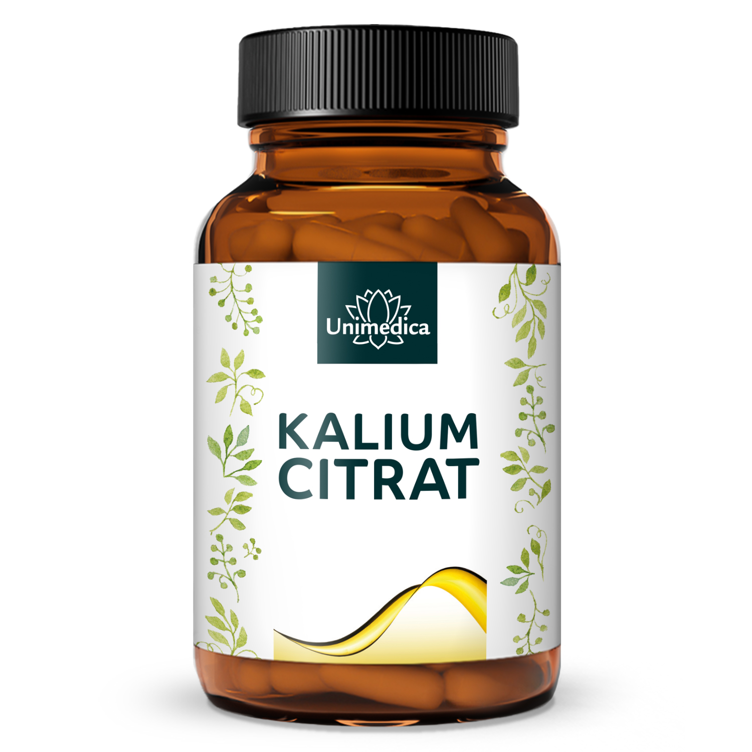 Citrate de potassium avec L-leucine - 900 mg par dose quotidienne (3 gélules) - 90 gélules - Unimedica