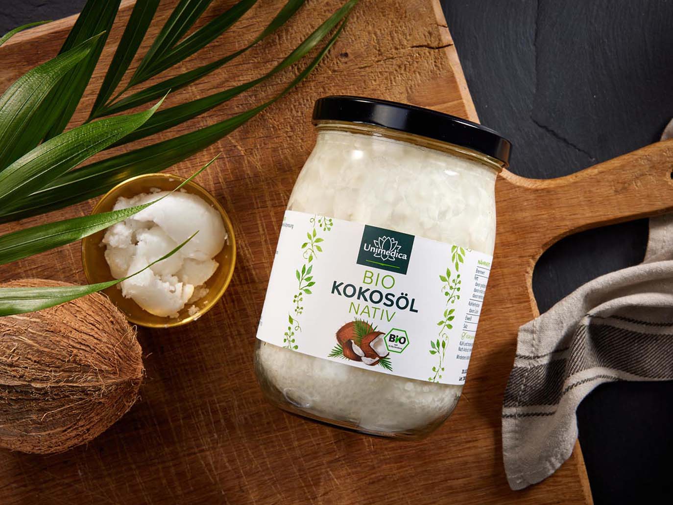 Bio Kokosöl nativ - Virgin Coconut Oil - 1.000 ml - von Unimedica