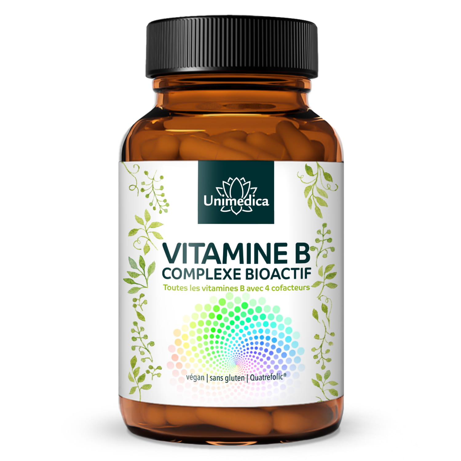 Complexe vitamine B  bioactif  avec 4 cofacteurs  hautement dosé  180 gélules  par Unimedica