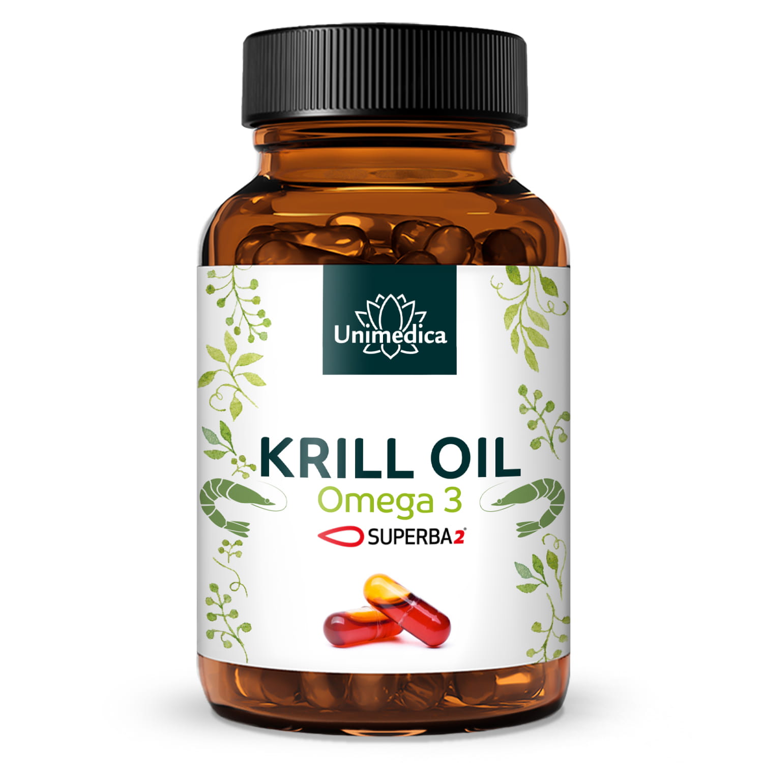 SUPERBA 2™ krill oil - rich in omega-3 fatty acids EPA + DHA - 1,000 mg krill oil per daily dose (2 capsules) - 120 hard gel capsules (Licaps®) - top offer
