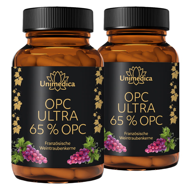 2er-Sparset: OPC Ultra - mit 700 mg reinem OPC  pro Tagesdosis (2 Kapseln) - hochdosiert - 2 x 240 Kapseln - von Unimedica