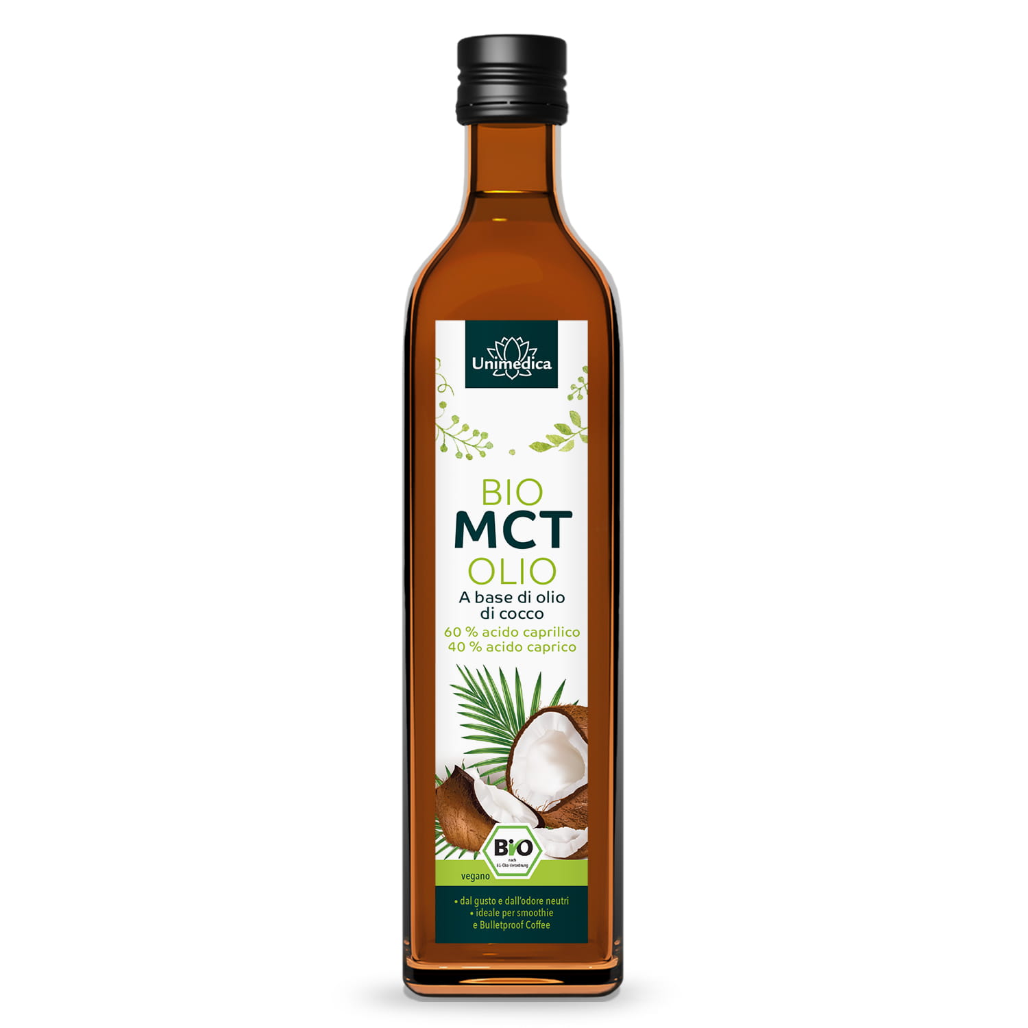 Olio MCT biologico - C8 + C10 - 500 ml - di Unimedica