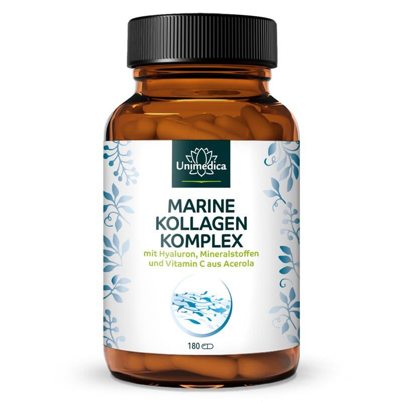 Marine Collagen Complex  with hyaluronic acid, vitamins and minerals   180 capsules  from Unimedica