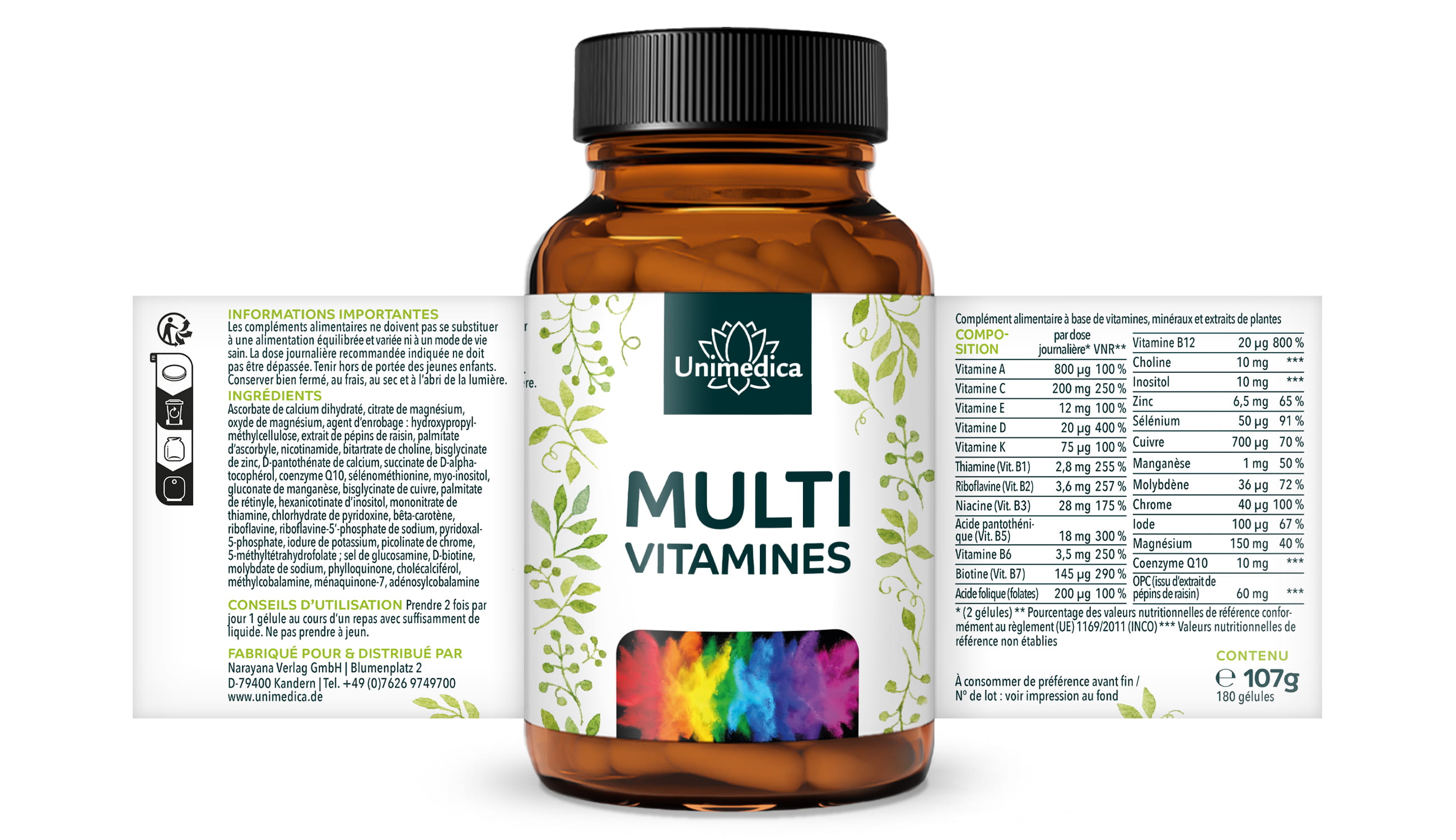Gélules Multivitamines - par Unimedica