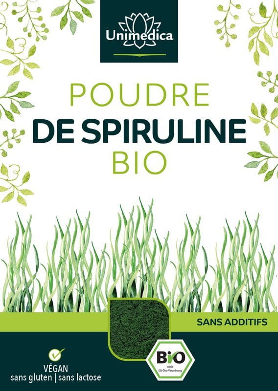 Poudre de spiruline BIO - 500 g - par Unimedica
