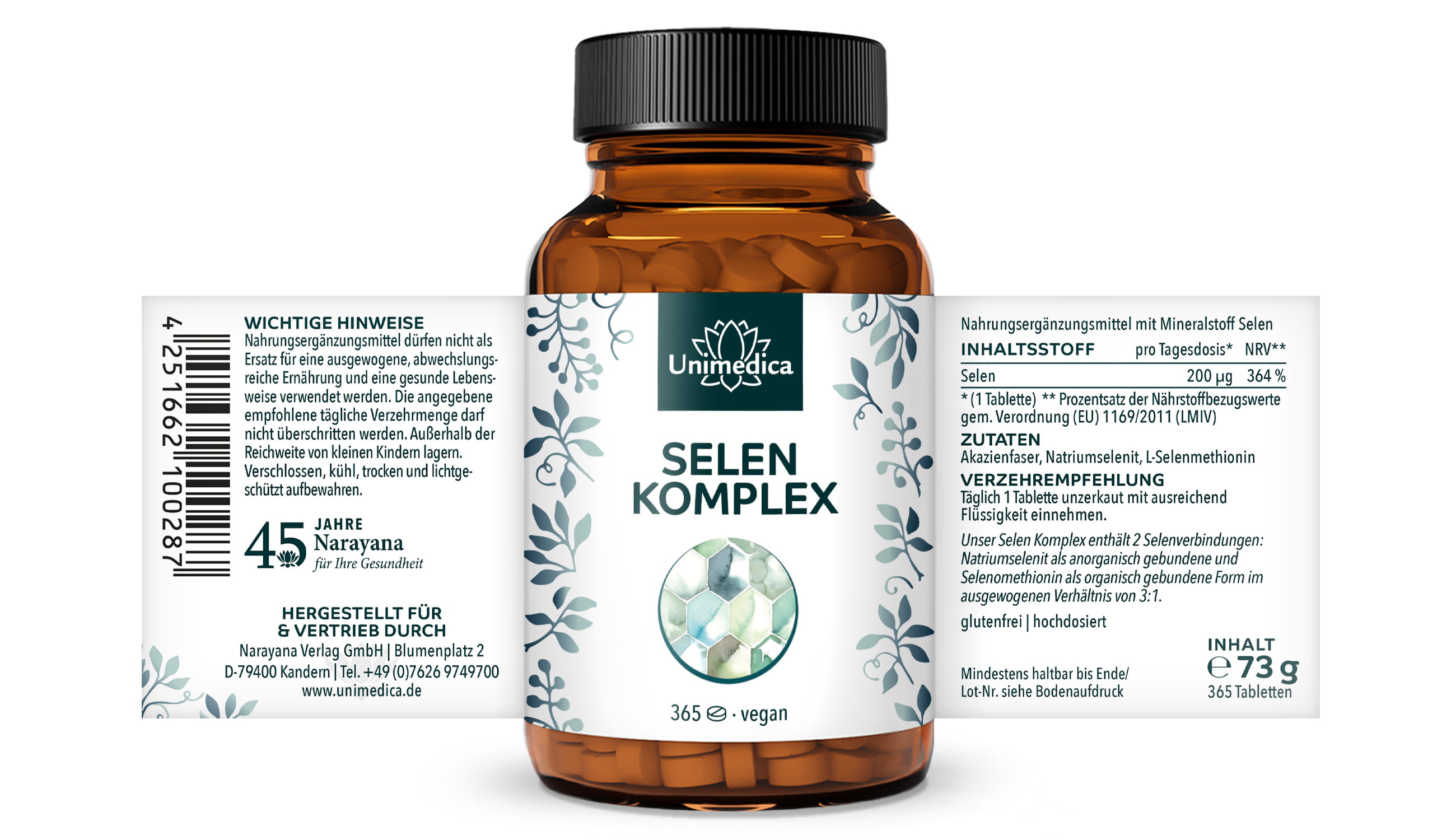 Selenium Complex High-Dose - 200 µg per daily dose - high dose - 365 tablets - from Unimedica