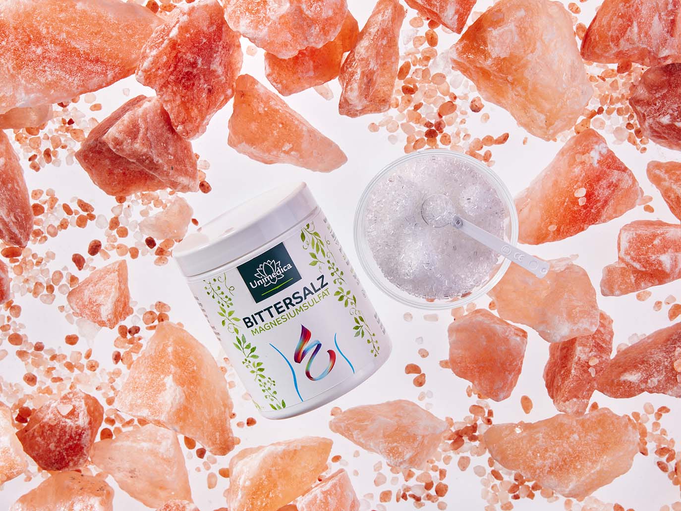 Bittersalz Magnesiumsulfat - 330 mg reines Magnesium pro Tagesdosis (1 Messlöffel) - 250 g Pulver - von Unimedica