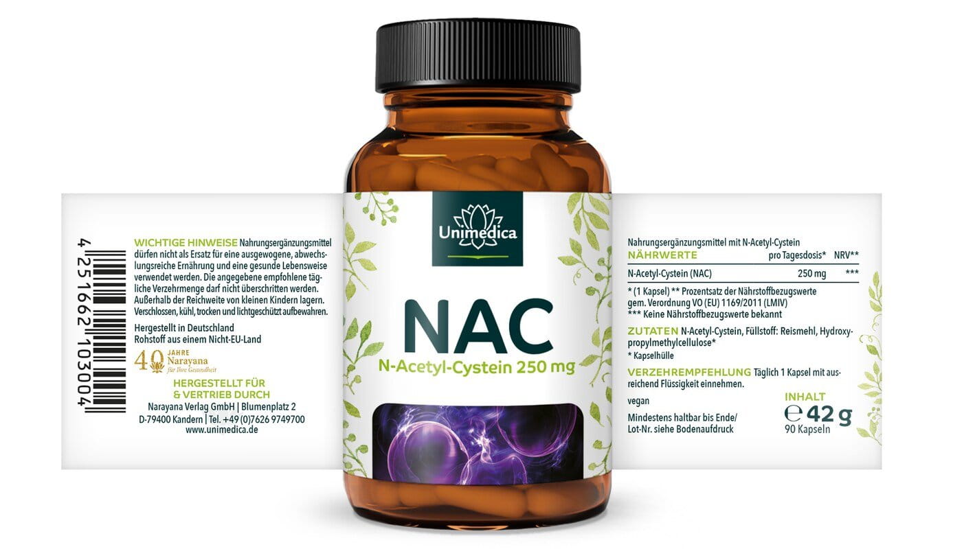 2er-Sparset: NAC - 250 mg pro Tagesdosis - N-Acetyl-Cystein aus ...