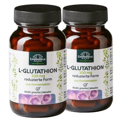 reduziertes glutathion L-Glutathion - reduzierte Form aus natürlicher Fermentation - 300 mg pro  Tagesdosis (1 Kapsel) - 60 Kapseln - von Unimedica,  Nahrungsergänzungsmittel mit L-Glutathion